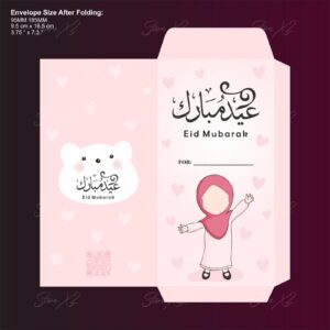 Eid gift envelope for girls (printable)
