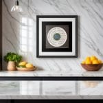 Elegant Quranic verse artwork with marble background