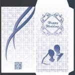 Wedding gift envelops in Red, Blue and Peach colors