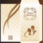Wedding gift envelop in Peach color