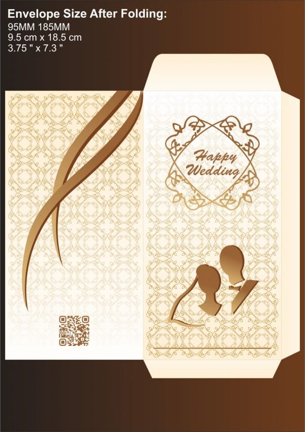 Wedding gift envelop in Peach color