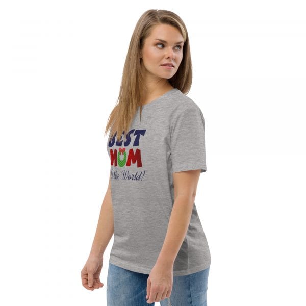 Heather gray organic t-shirt for Mother’s Day celebration
