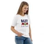 White organic cotton Mother’s Day t-shirt gift for mom