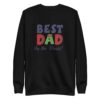 black crew neck sweatshirt for men – soft fleece material