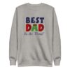 Gray fleece sweatshirt with ribbed cuffs – casual wear for dad