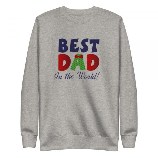 Gray fleece sweatshirt with ribbed cuffs – casual wear for dad