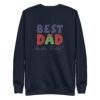 Navy blue crew neck sweatshirt for men – soft fleece material