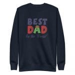 Navy blue crew neck sweatshirt for men – soft fleece material