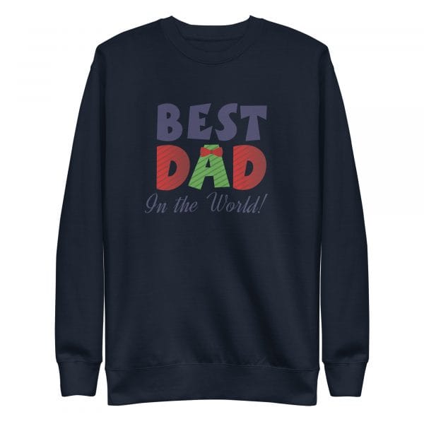 Navy blue crew neck sweatshirt for men – soft fleece material