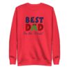 Red crew neck sweatshirt for men – soft fleece material