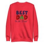 Red crew neck sweatshirt for men – soft fleece material