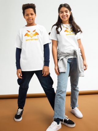 White personalized kids t-shirt