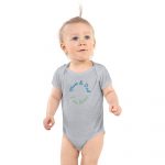 baby short sleeve bodysuit in heather