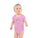 baby short sleeve bodysuit in pink