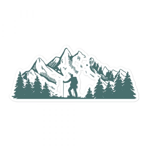 Bubble-free vinyl sticker perfect for hikers and travelers