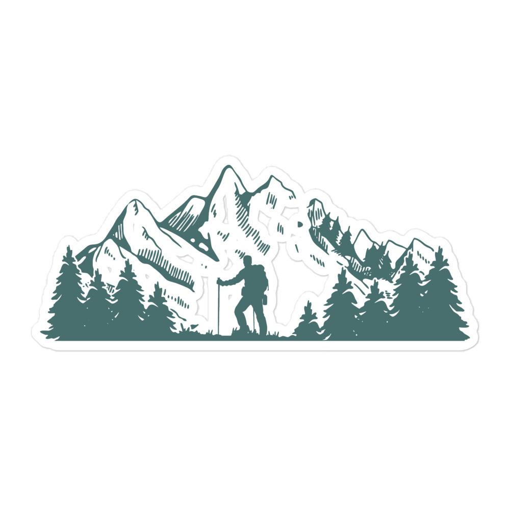 Bubble-free vinyl sticker perfect for hikers and travelers