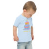 Custom birthday shirt for toddler boy or girl in light blue color