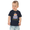 Custom birthday shirt for toddler boy or girl in black color