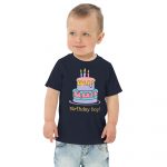 Custom birthday shirt for toddler boy or girl in black color