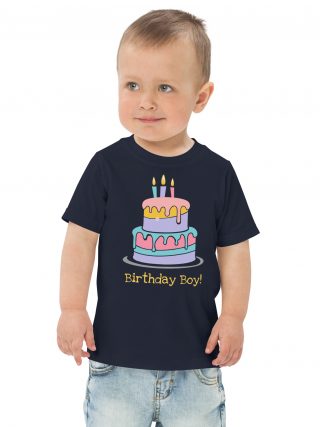 Custom birthday shirt for toddler boy or girl in black color