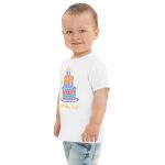 Custom birthday shirt for toddler boy or girl in white color