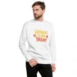 White Gardening Sweatshirt with Botanical Design – Comfortable Outdoor Wear