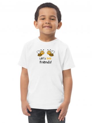 Let's Bee Friend or Personalized Toddler T-Shirt | Soft Cotton Tee for Kids