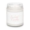 Romantic scented candle lit in a cozy home setting warm glow ambience
