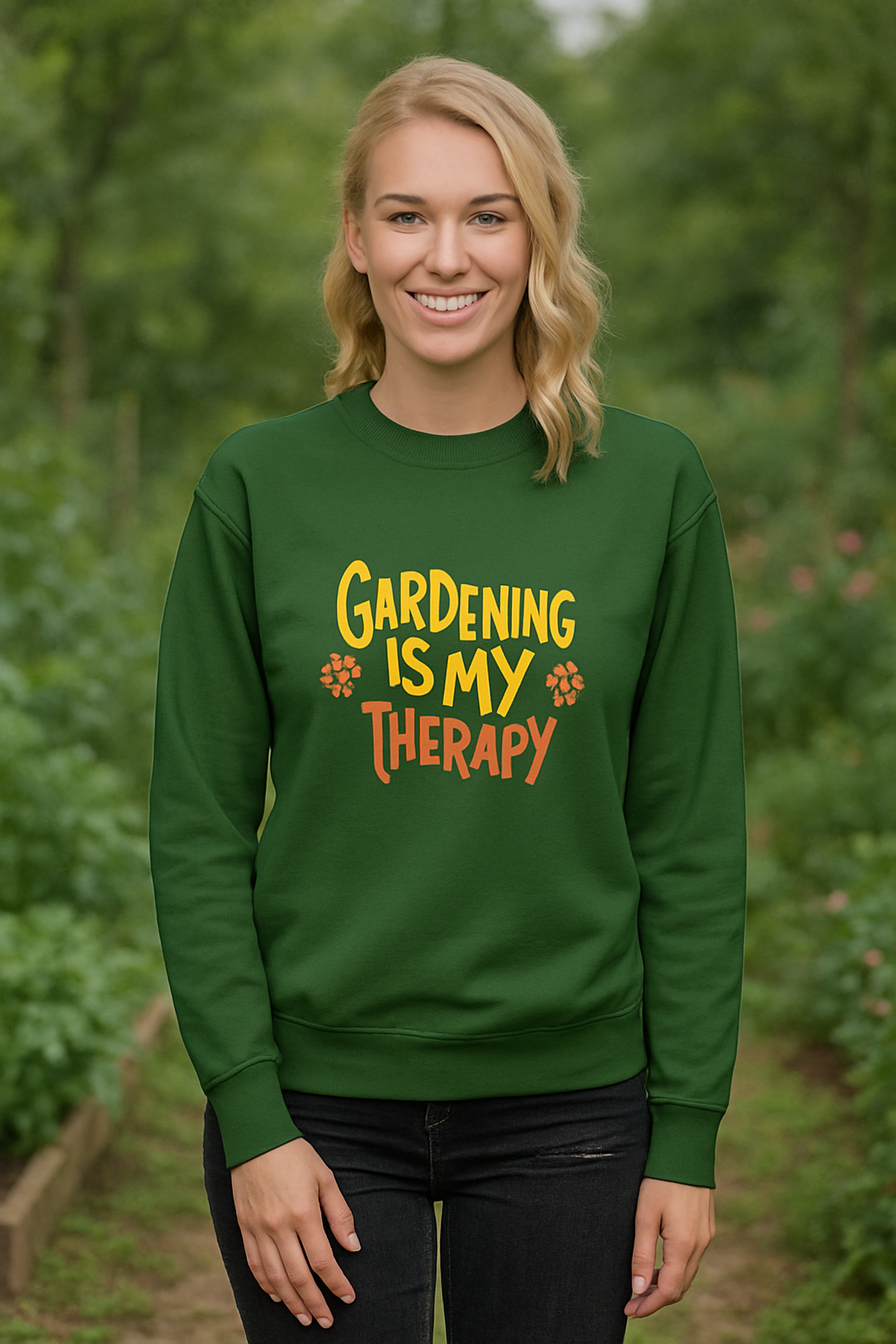 Green Gardening Sweatshirt for Nature Enthusiasts, Casual Unisex Style