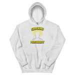 Model wearing Shocking Personality hoodie in Ash colour for night wear, bold lightning graphic, urban style