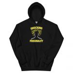 Shocking Personality lightning graphic on black unisex hoodie high-contrast streetwear