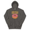 Stack of New Year Same Donut hoodies color options military green.