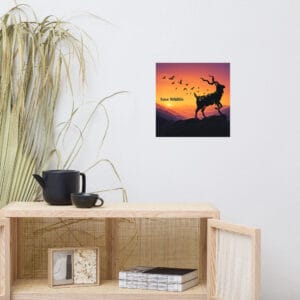 Save Wildlife Wall Art Poster – Nature Conservation Print